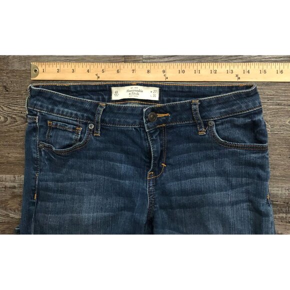 Abercrombie & Fitch Super Skinny Womens 27x31 Dark Wash Blue Jeans - Picture 4 of 5